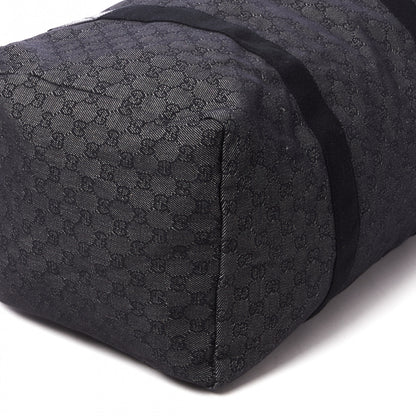 Gucci Denim Monogram Large Collapsible Carry On Duffle Black 5 of 7