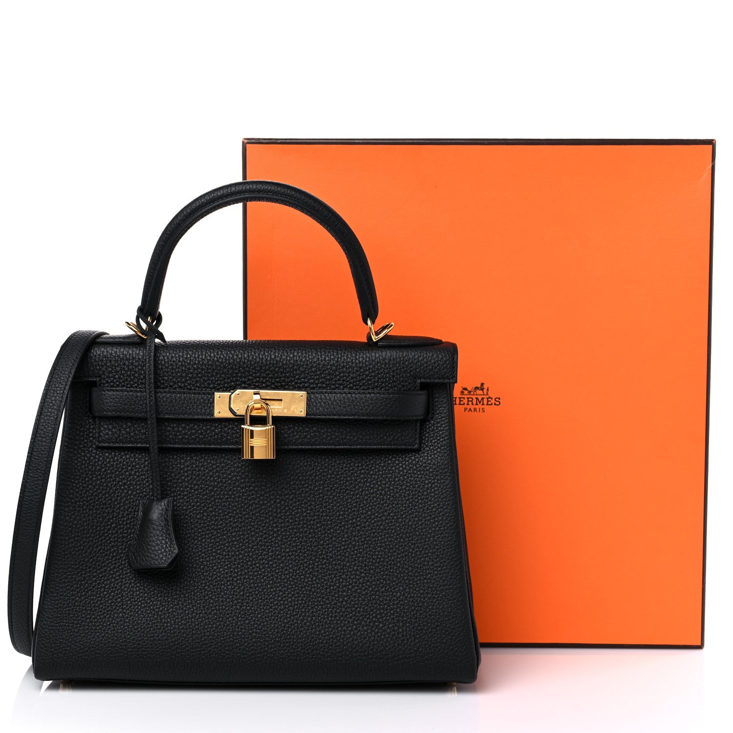 Hermes Togo Kelly Retourne 28 Black 10 of 10