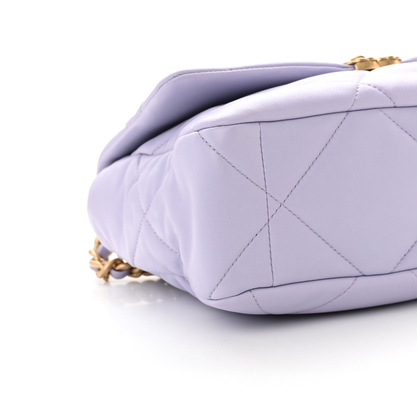 Lambskin Quilted Large Chanel 19 Flap Light Purple