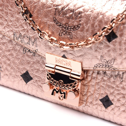 MCM Metallic Visetos Patricia Wallet On Chain Champagne Gold 11 of 11
