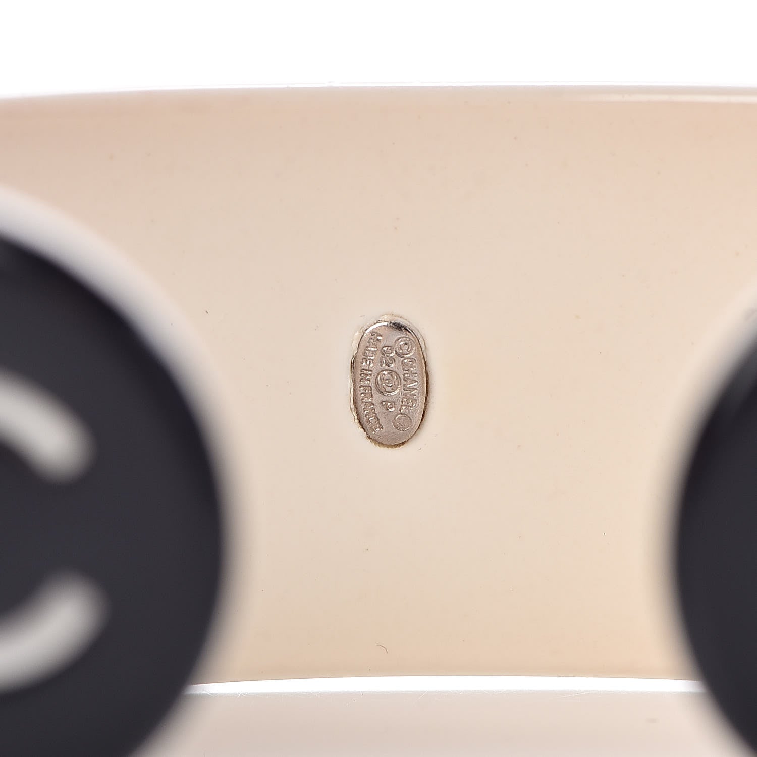 Chanel Resin CC Cuff Black White 4 of 7