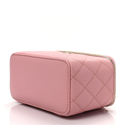Chanel Caviar Quilted Small Vanity Case With Chain Pink 8 of 8
