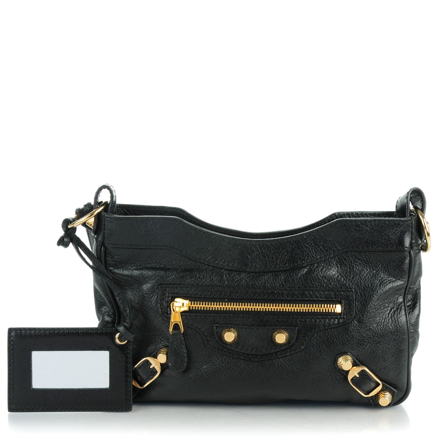 Agneau Giant 12 Gold Hardware Hip Black