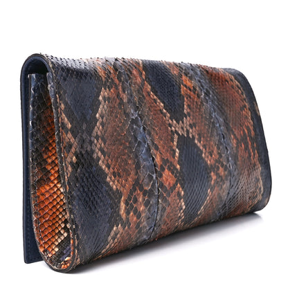 Gucci Snakeskin Medium Soho Clutch Blue Sienna 3 of 12