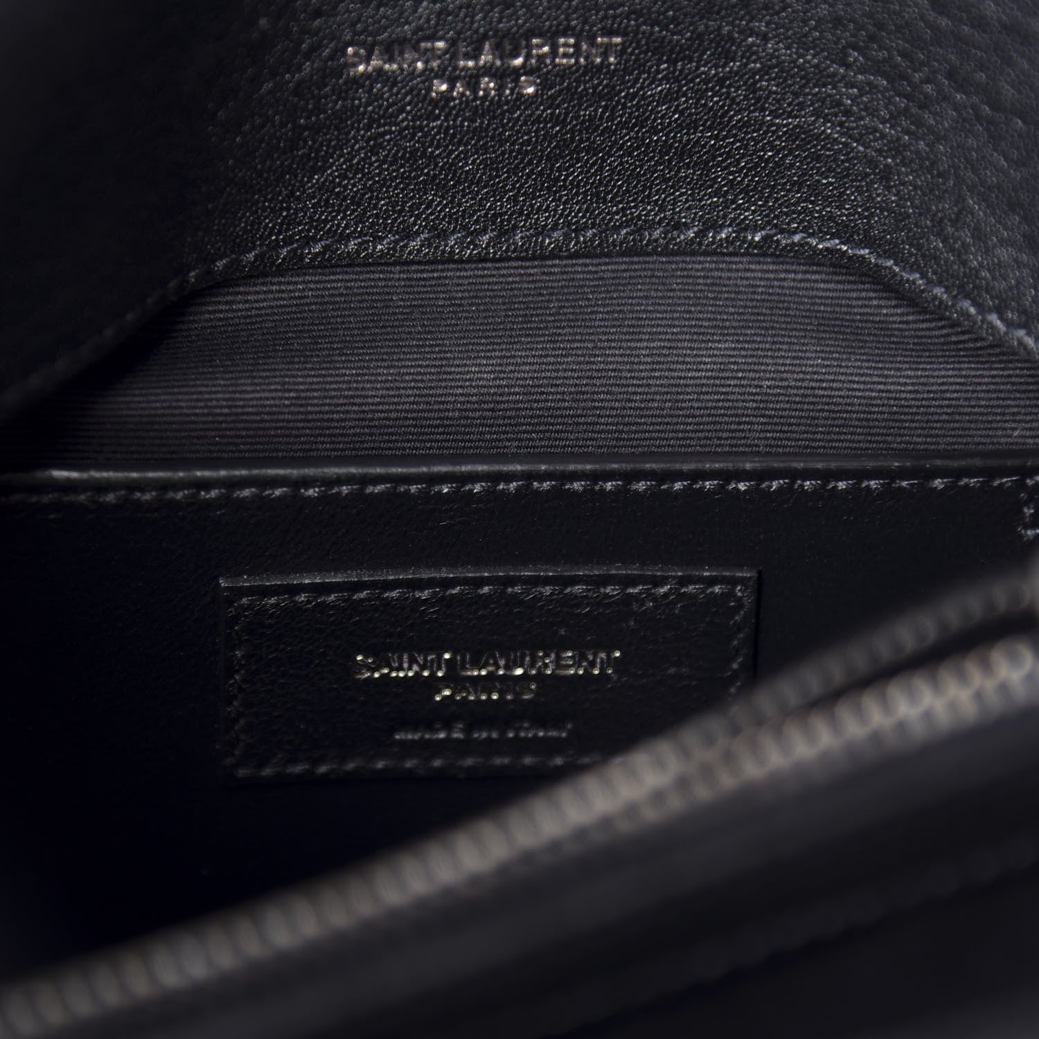 Saint Laurent Sheepskin Matelasse Chevron Monogram Medium College Bag Black 9 of 11