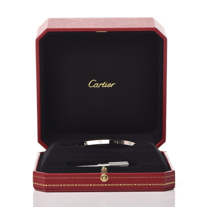 Cartier 18K White Gold Small LOVE Bracelet 16 6 of 6