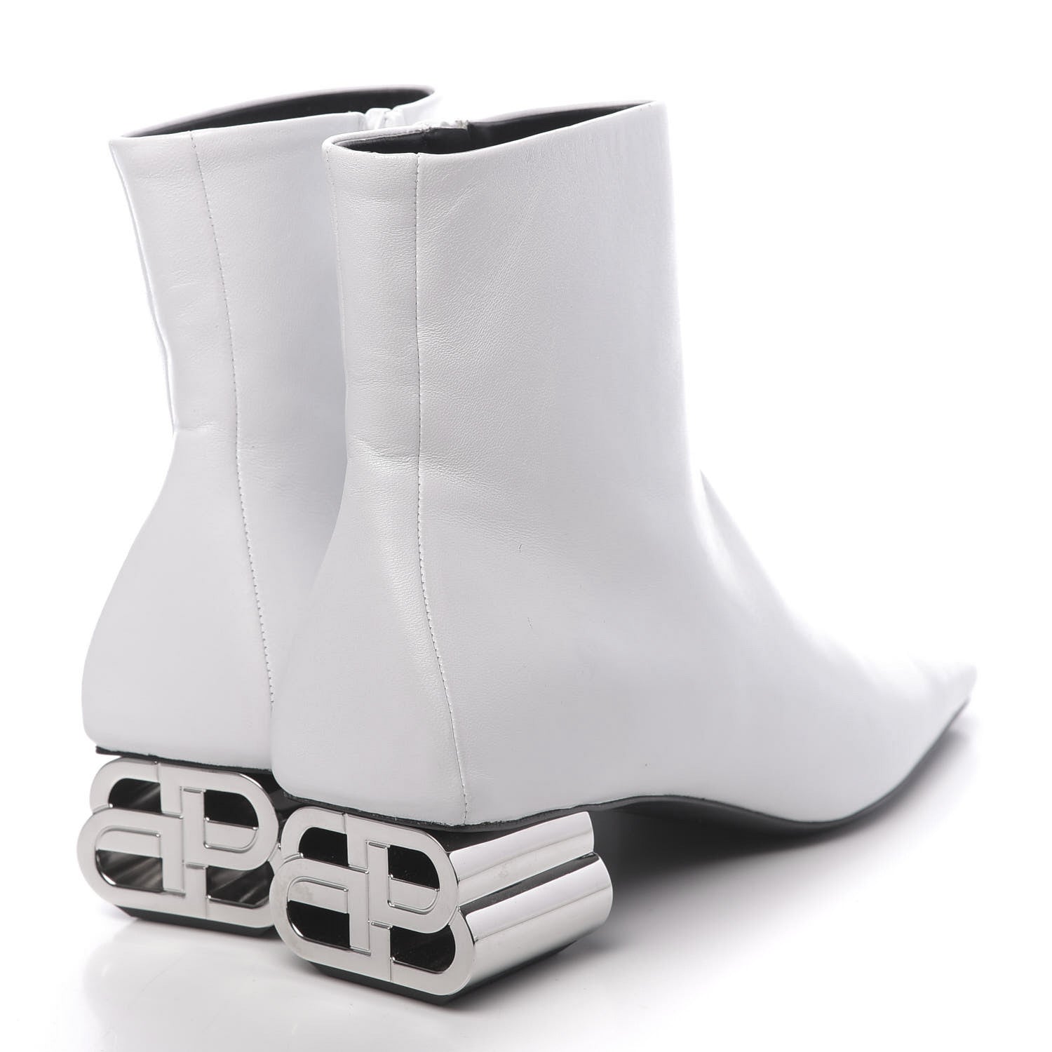 Balenciaga Sheepskin Typo Ankle Booties 36.5 White 4 of 11