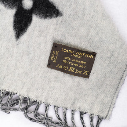Louis Vuitton Cashmere Monogram Reykjavik Scarf Black 4 of 4
