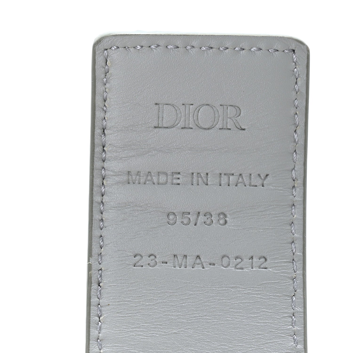 Christian Dior Diamond Canvas Belt 95 Grey 3 of 5
