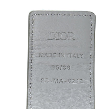 Christian Dior Diamond Canvas Belt 95 Grey 3 of 5