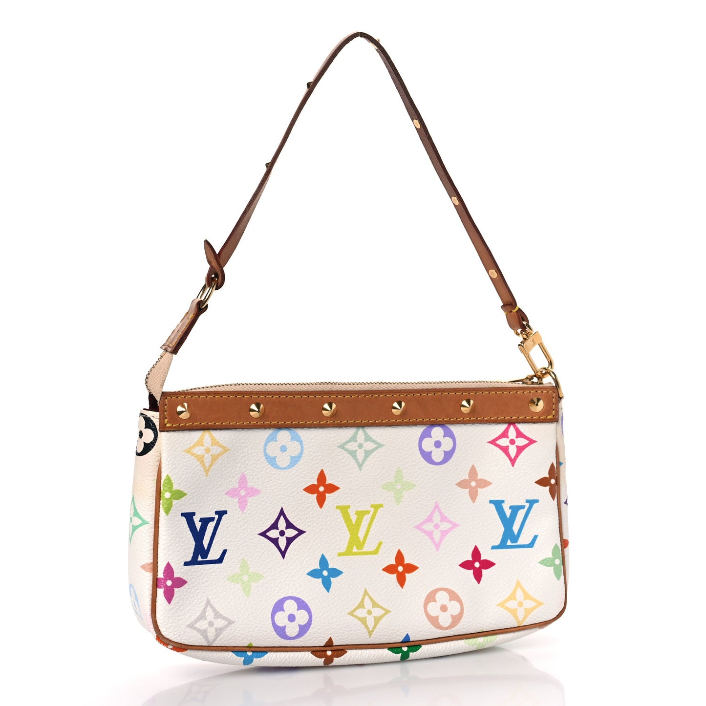 Monogram Multicolor Pochette Accessories White