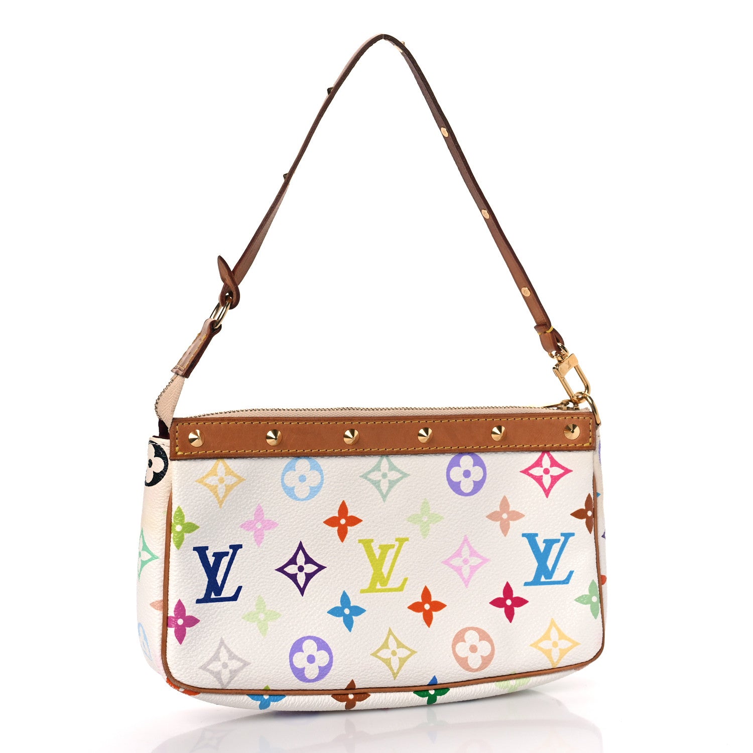 Louis Vuitton Monogram Multicolor Pochette Accessories White 3 of 10