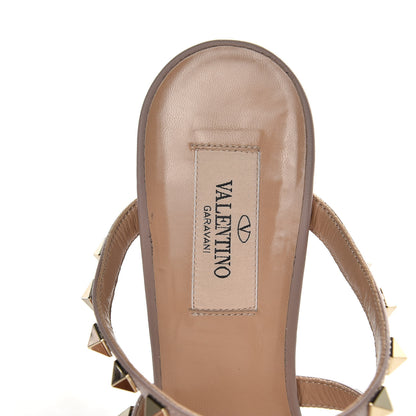 Valentino Garavani Calfskin Rockstud 90mm Caged Slide Sandals 38.5 Poudre 7 of 10