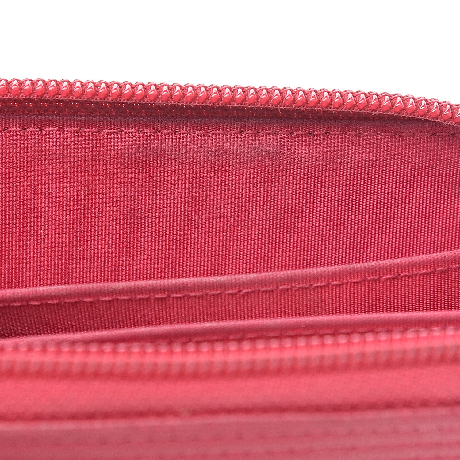 Chanel Caviar Quilted Boy Zip Around Coin Purse Wallet Fuchsia 11 of 12