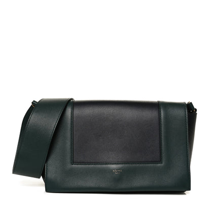 Celine Shiny Smooth Calfskin Medium Frame Shoulder Bag Amazone Dark Navy 1 of 11