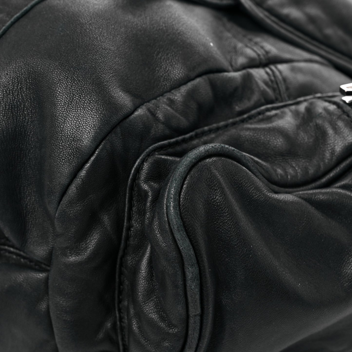 Lambskin Marti Backpack Bag Washed Black Rhodium Hardware