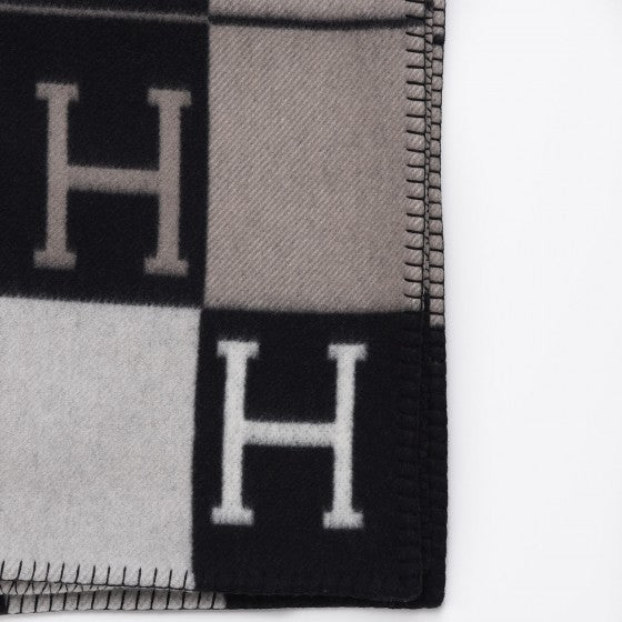 Wool Cashmere Avalon III Blanket Ecru Black