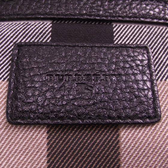 Leather Bowler Tote Black