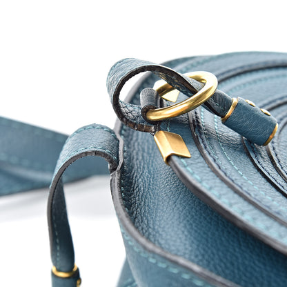 Chloe Calfskin Mini Marcie Round Crossbody Bag Teal 14 of 17