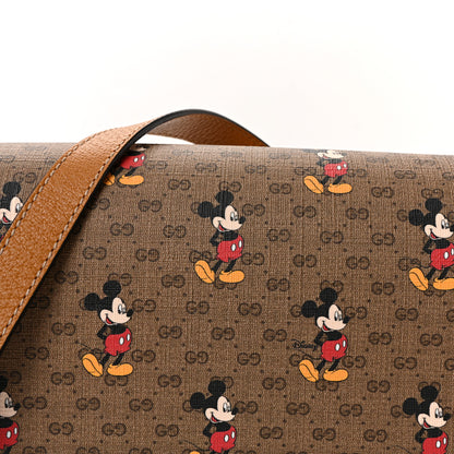 Gucci X DISNEY Mini Vintage GG Supreme Monogram Mickey Mouse Small Flap Messenger Bag Beige Vintage Sun Oil 8 of 10