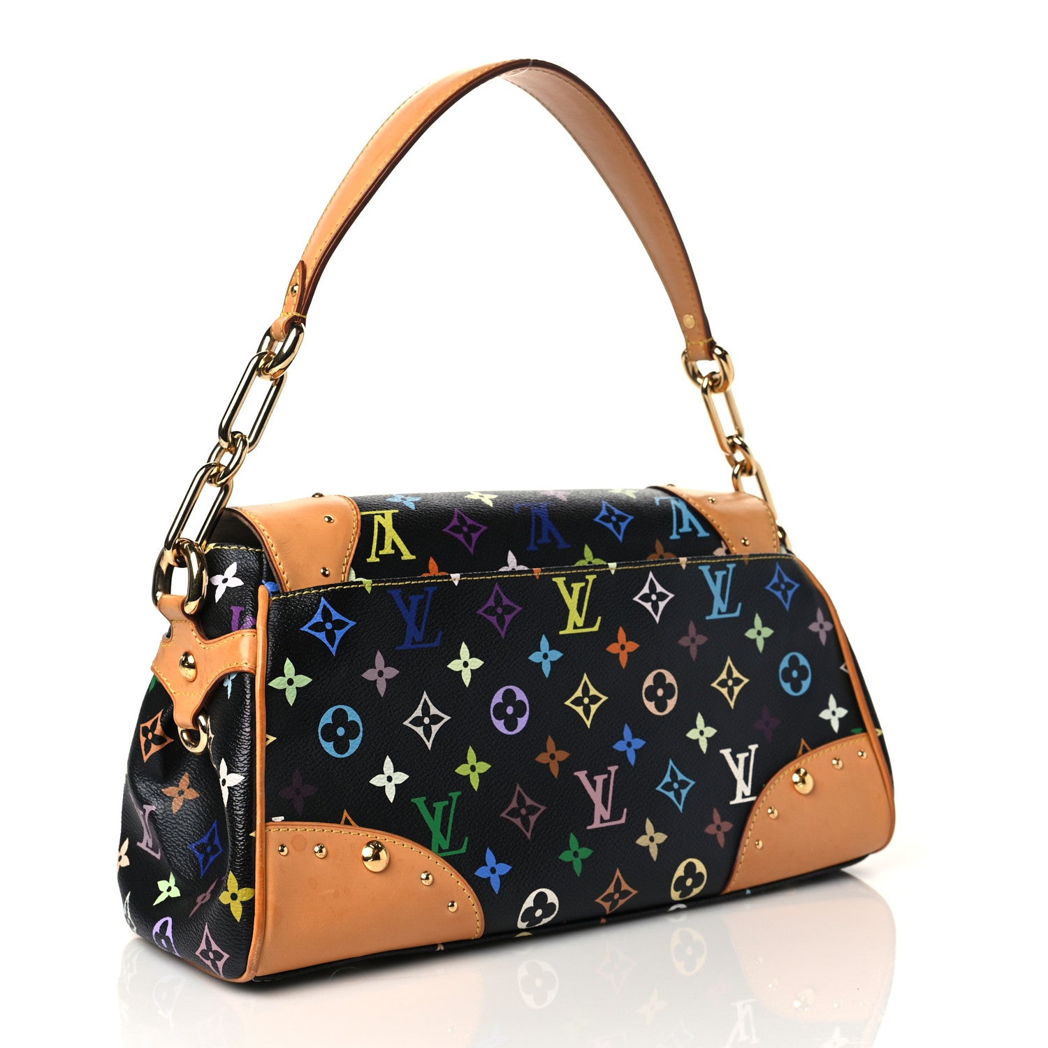 Louis Vuitton Monogram Multicolor Beverly MM Black 3 of 10