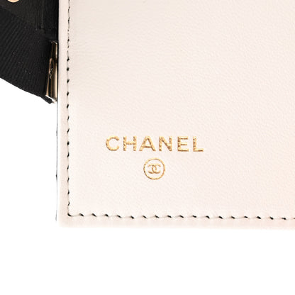 Chanel Lambskin Quilted Book Card Holder on Chain Black 6 of 12