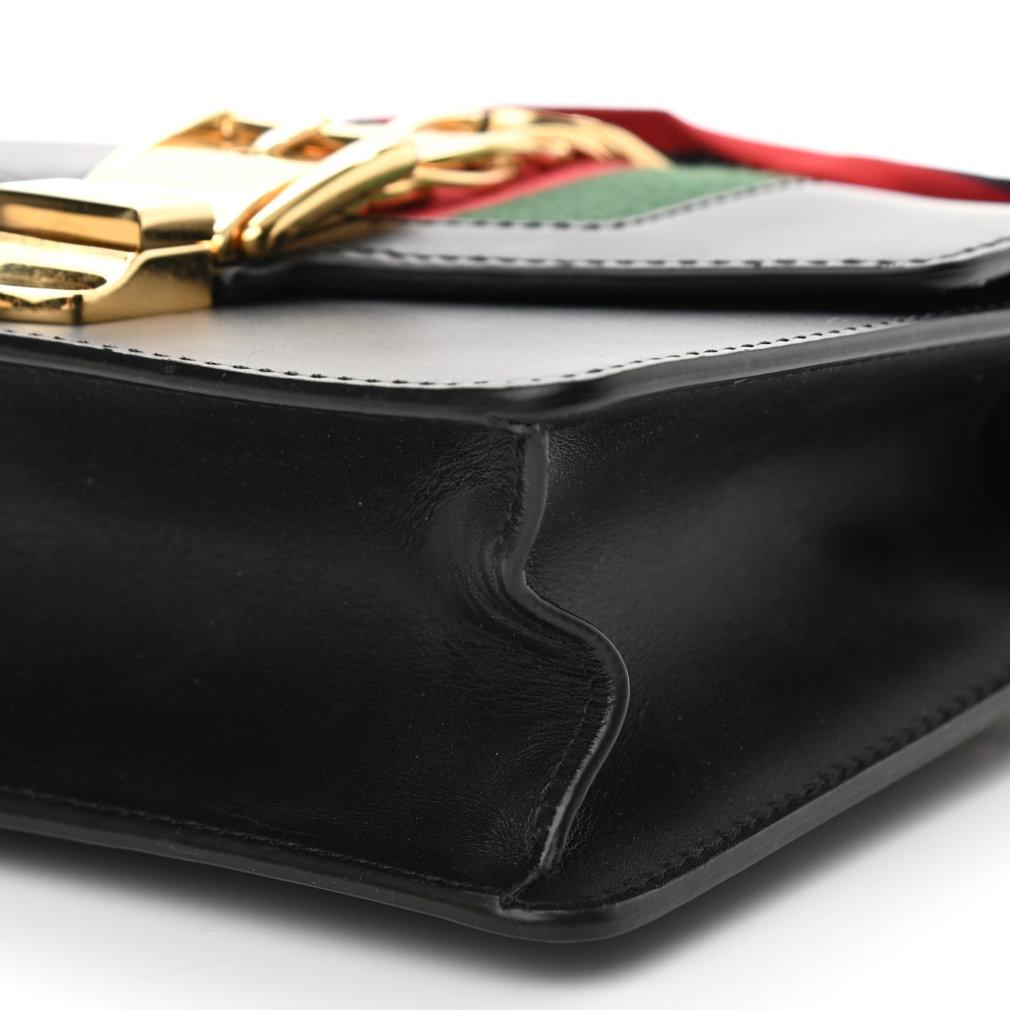 Calfskin Mini Sylvie Chain Shoulder Bag Black