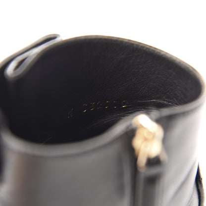 Chanel Lambskin Patent Calfskin Quilted Pearl Boots 38.5 Black 12 of 13