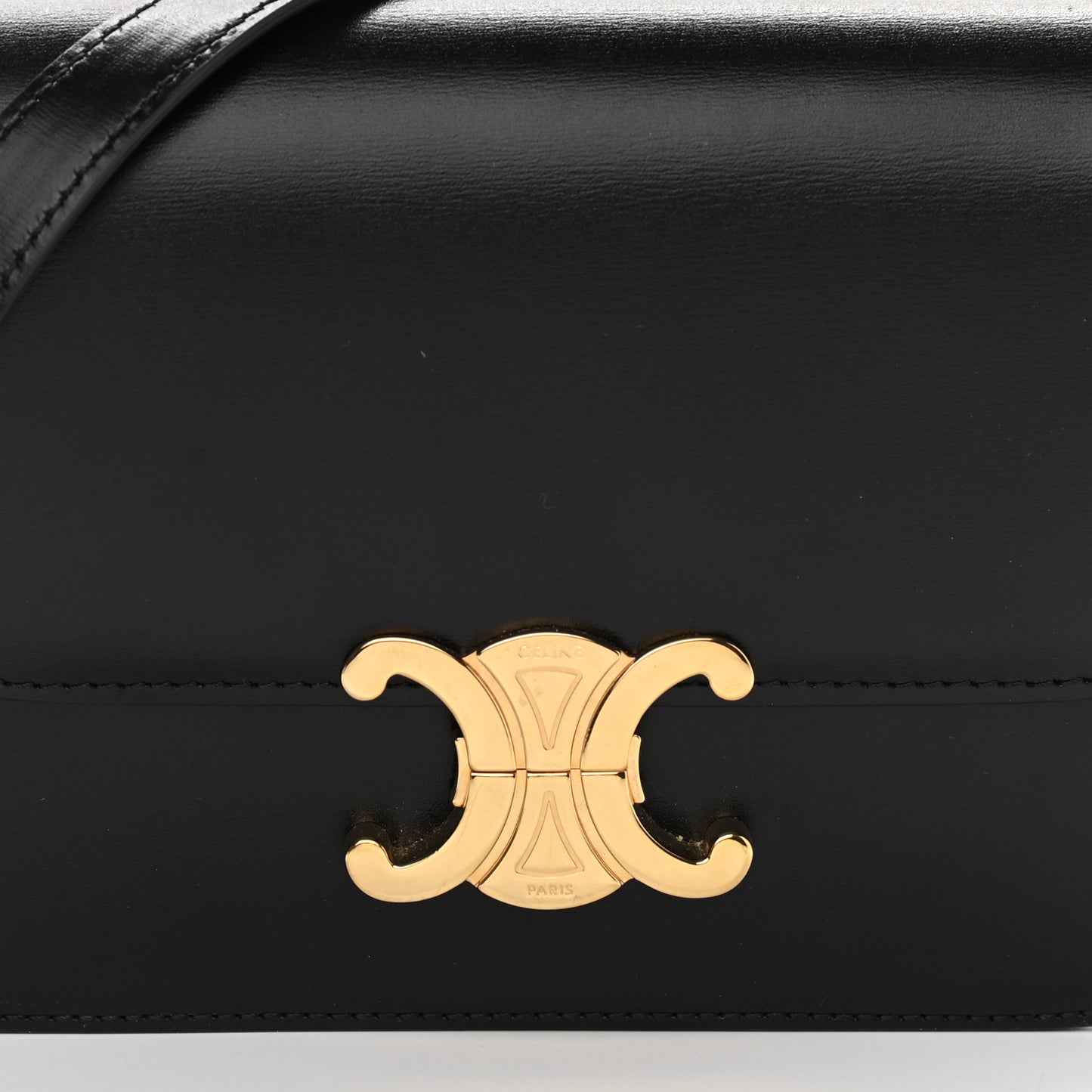 Shiny Calfskin Nano Triomphe Black