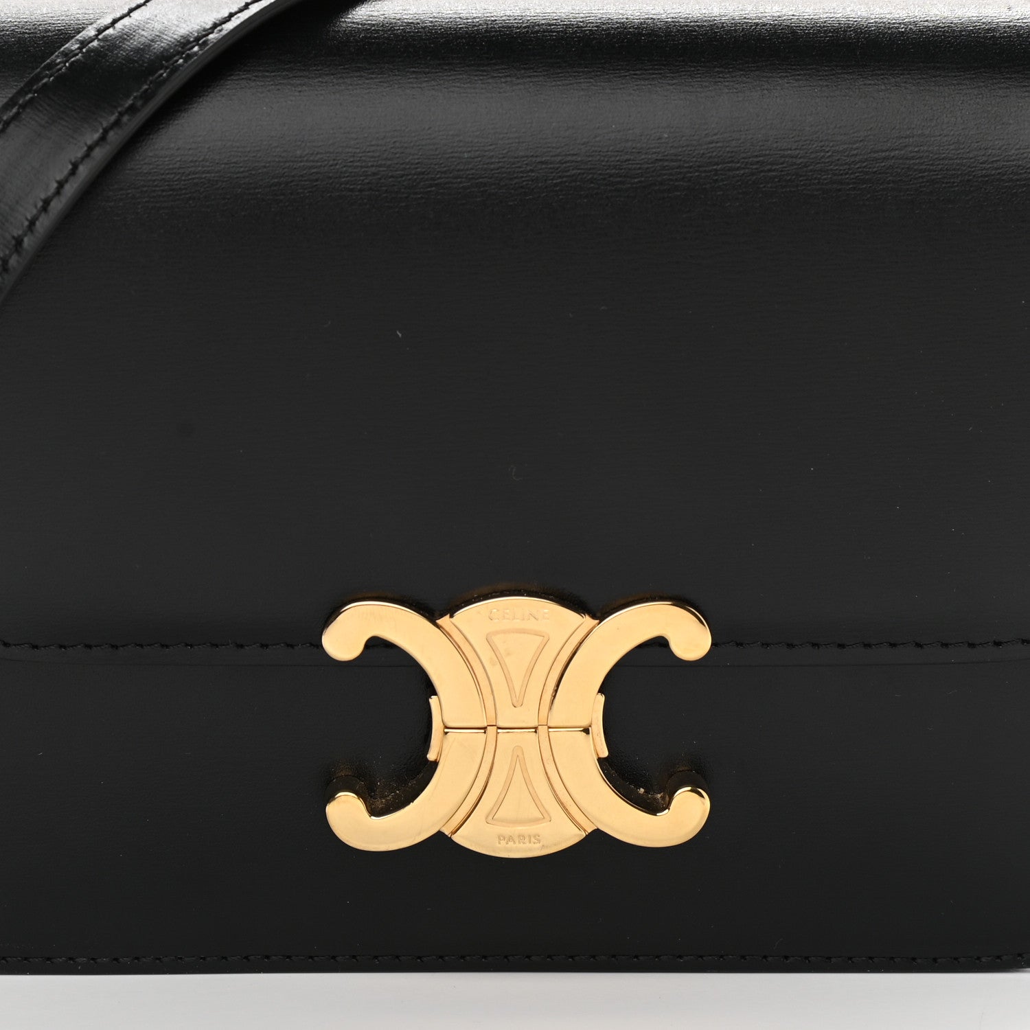 Celine Shiny Calfskin Nano Triomphe Black 8 of 11