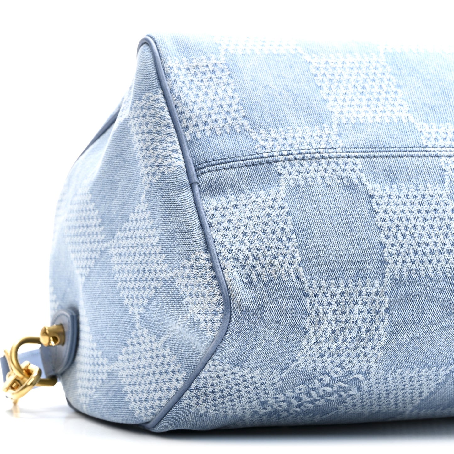 Damier Denim 3D Speedy Bandouliere 30 Denim Blue