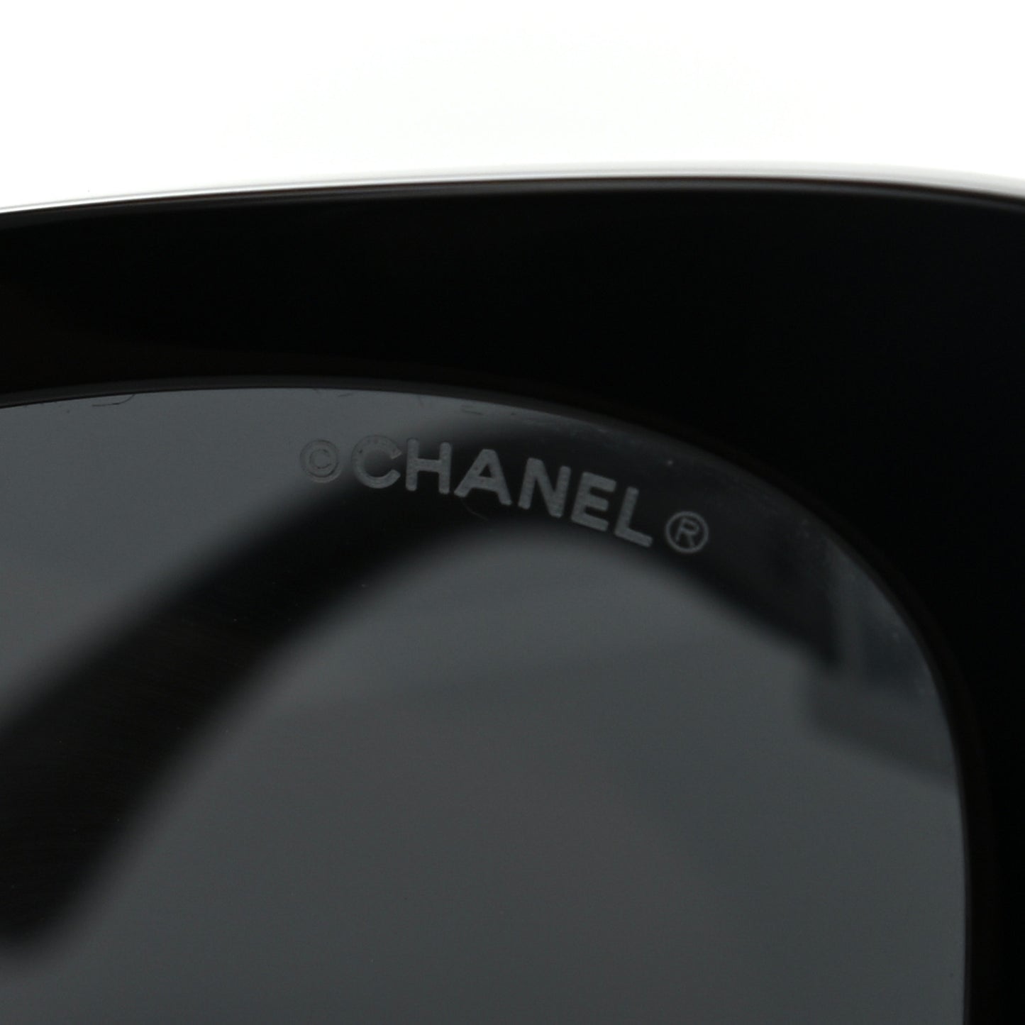 Acetate Strass Square Sunglasses 5422-B-A Black White