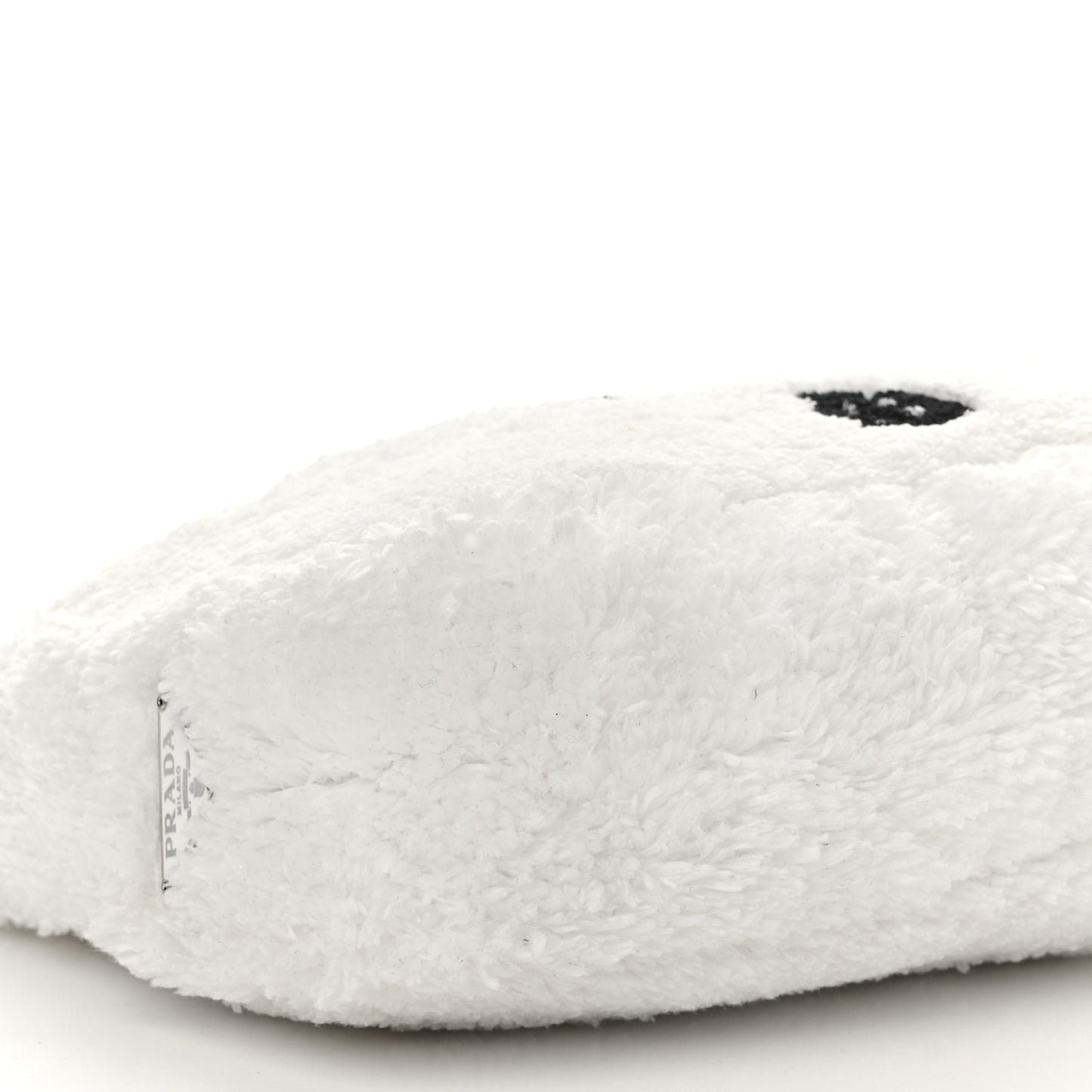 Terry Cloth Mini Re-Edition 2000 Bag White Black