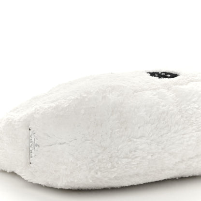 Prada Terry Cloth Mini Re-Edition 2000 Bag White Black 9 of 11