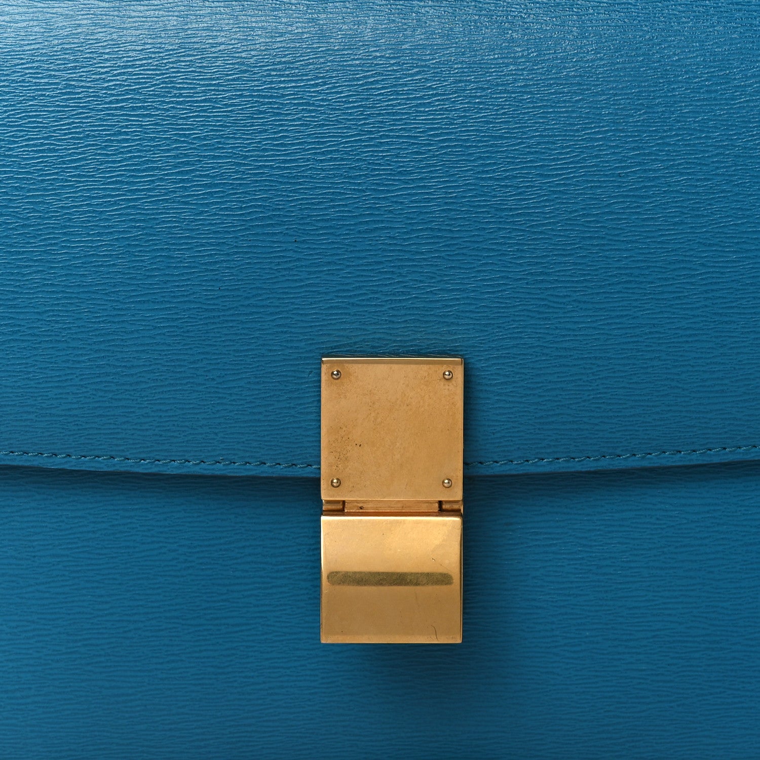 Celine Liege Calfskin Medium Classic Box Flap Bag Turquoise 7 of 9