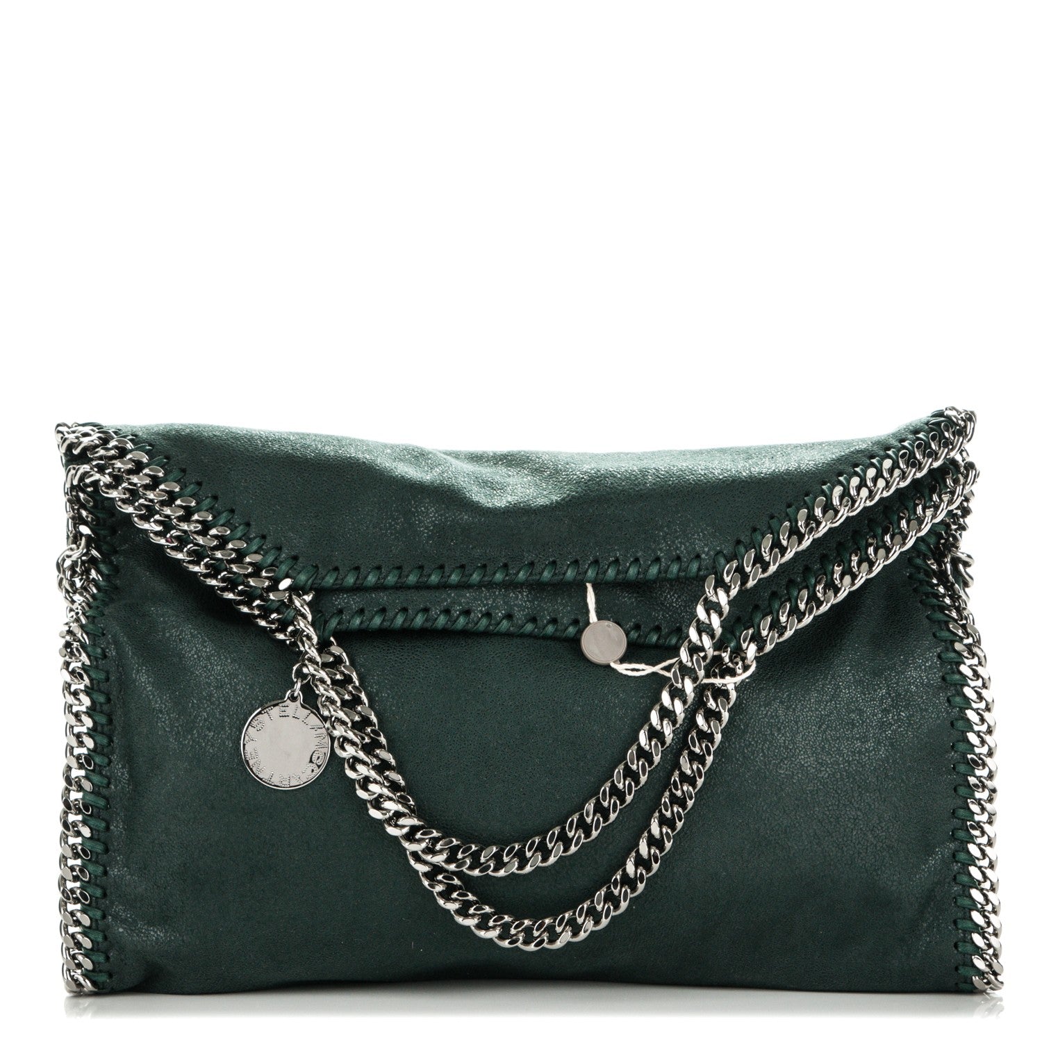 Stella McCartney Shaggy Deer Falabella Fold Over Tote Petroleum 1 of 6