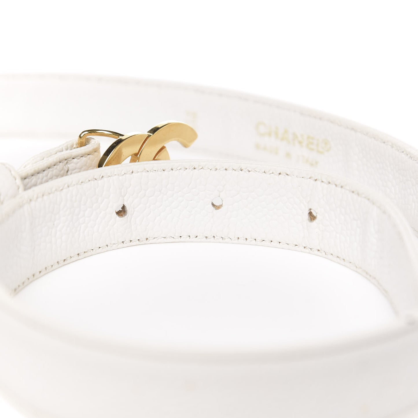 Caviar CC Belt 75 30 White