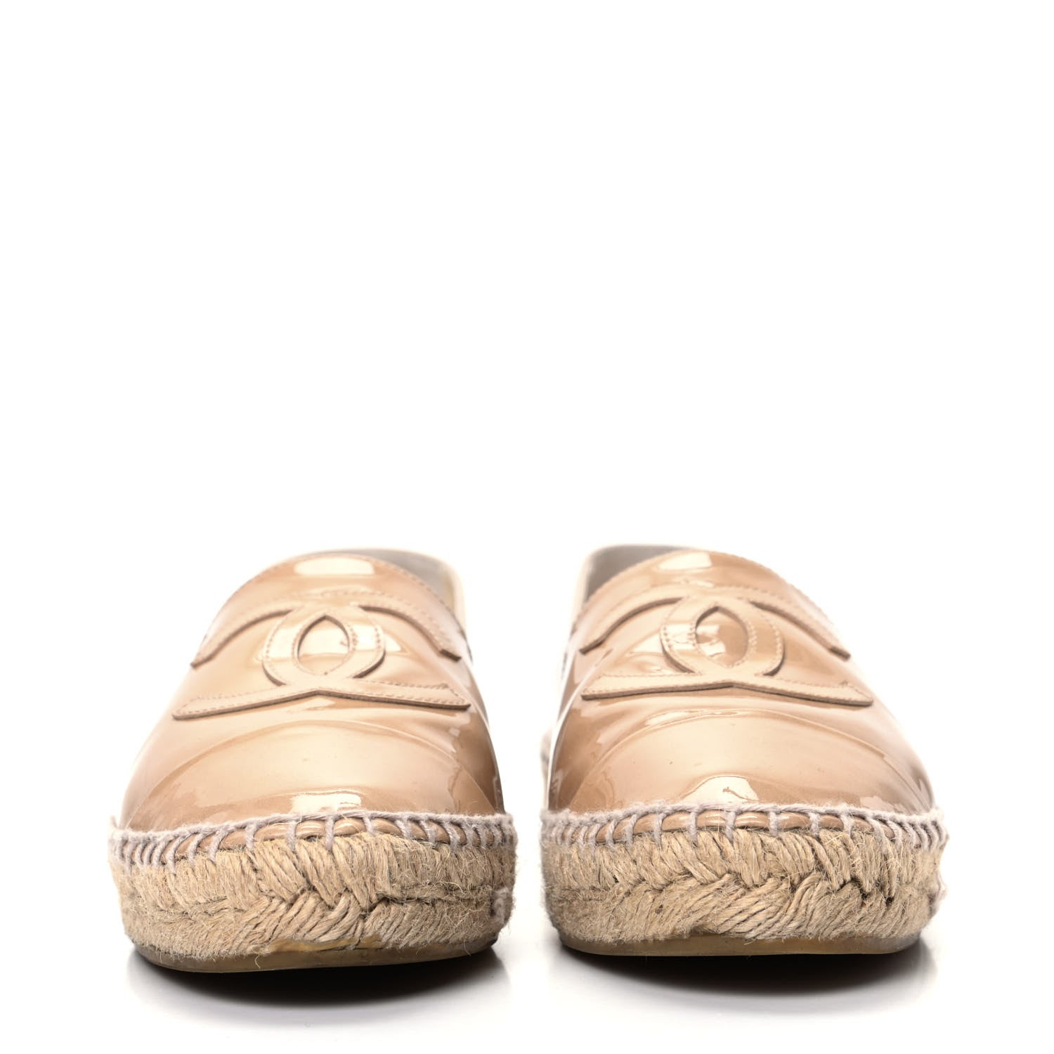 Chanel Patent CC Espadrilles 39 Beige 2 of 7