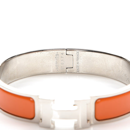 Hermes Enamel Narrow Clic Clac H Bracelet PM Orange 5 of 6