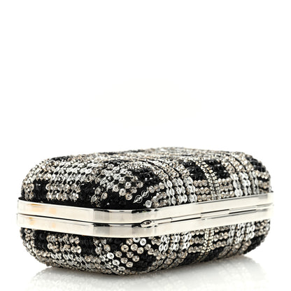 Jimmy Choo Sequins Micro Cloud Clutch Black Silver 4 of 9
