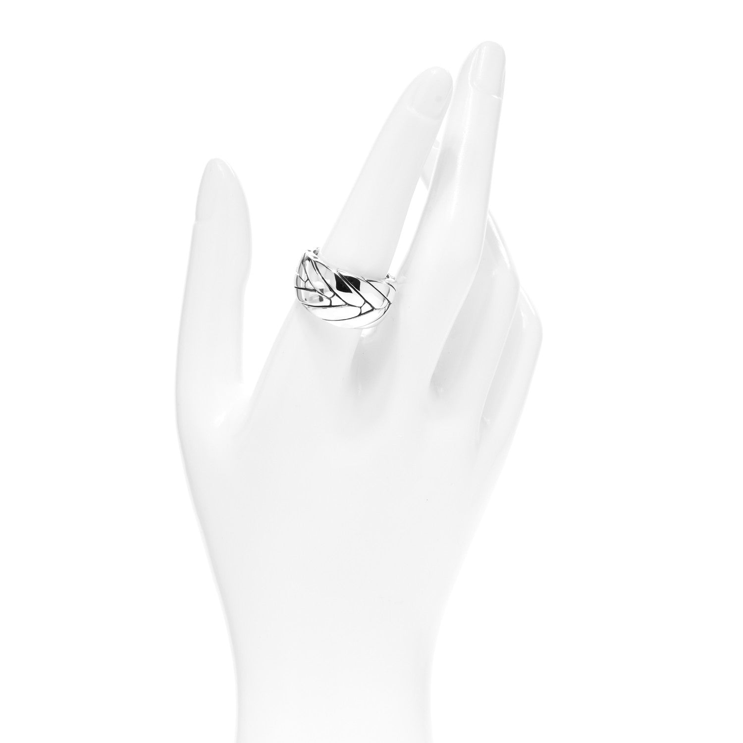 John Hardy Sterling Silver Modern Chain Band Ring 57 8 2 of 4
