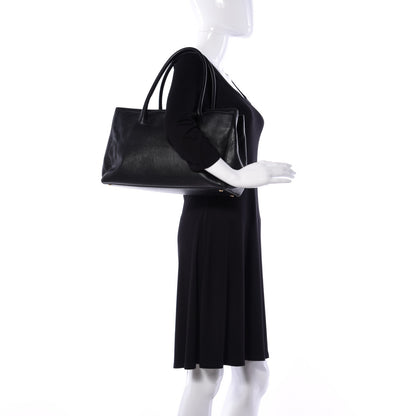 Chanel Calfskin Cerf Executive Shopper Tote Black 2 of 11