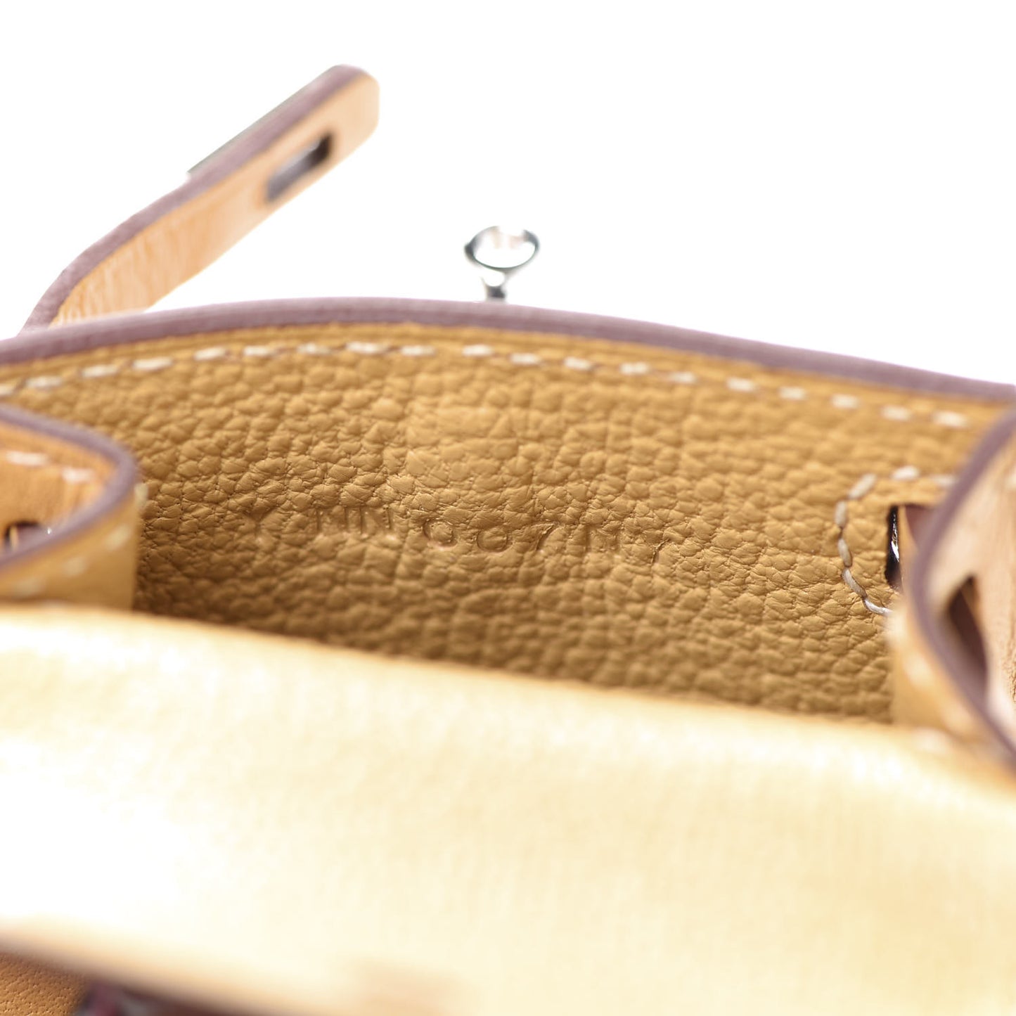 Tadelakt Mini Kelly Twilly Bag Charm Paille