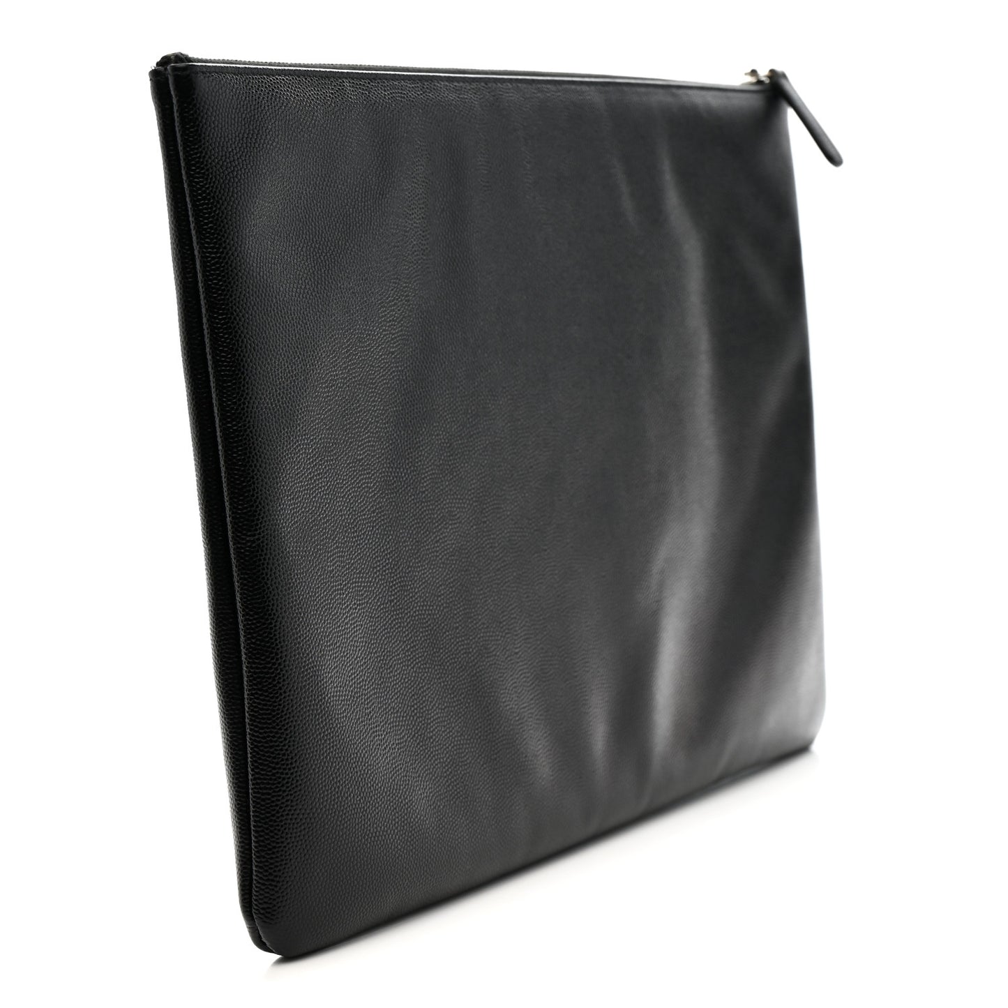 Caviar Studded Medium Deauville Pouch Black