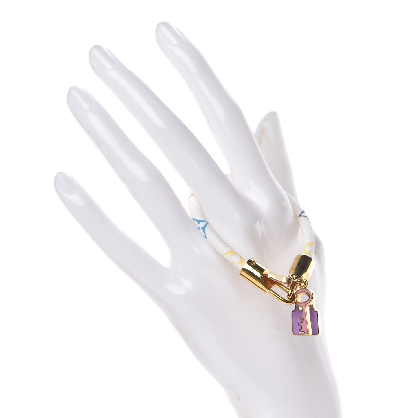 Monogram Multicolor Luck It Bracelet 17 White