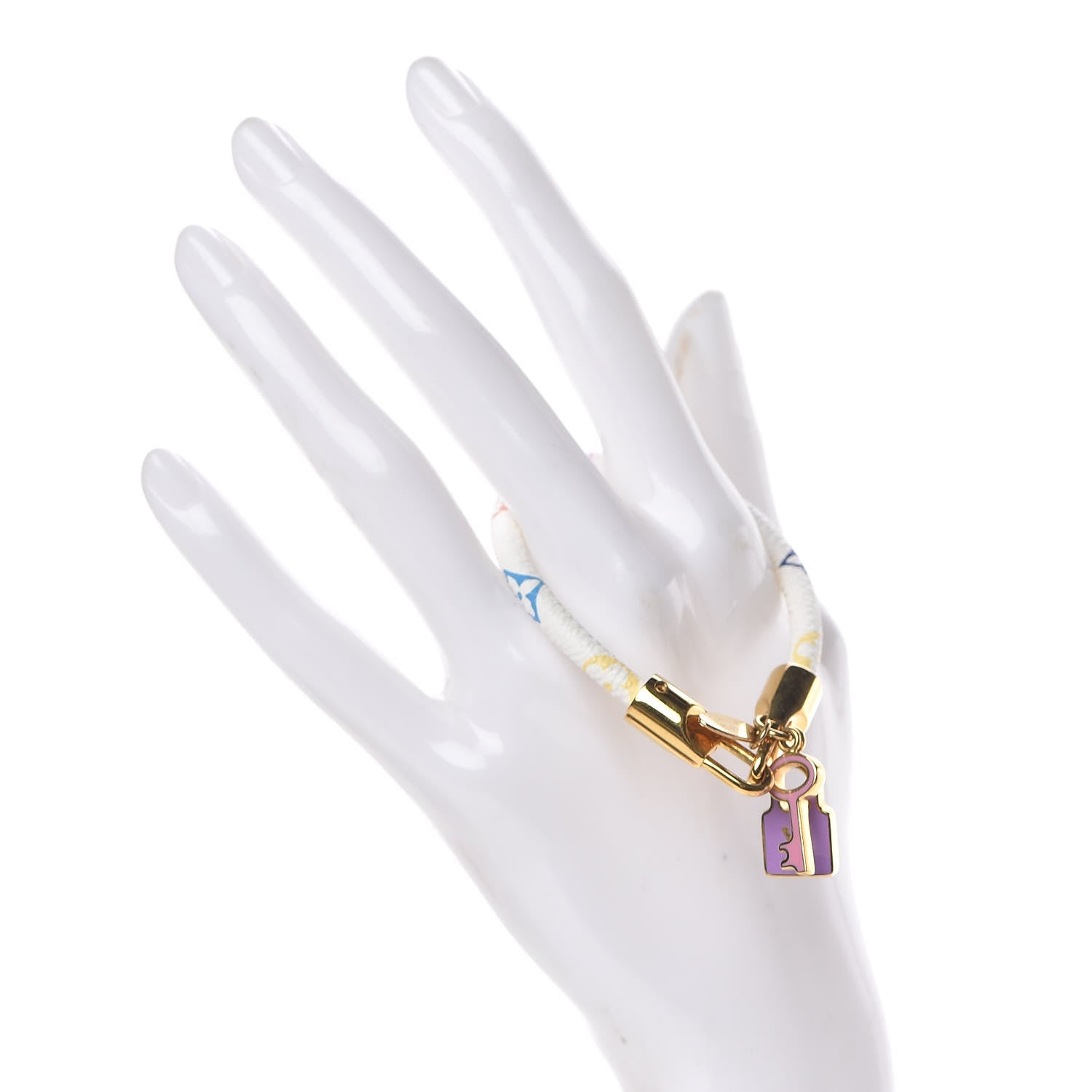 Louis Vuitton Monogram Multicolor Luck It Bracelet 17 White 2 of 6