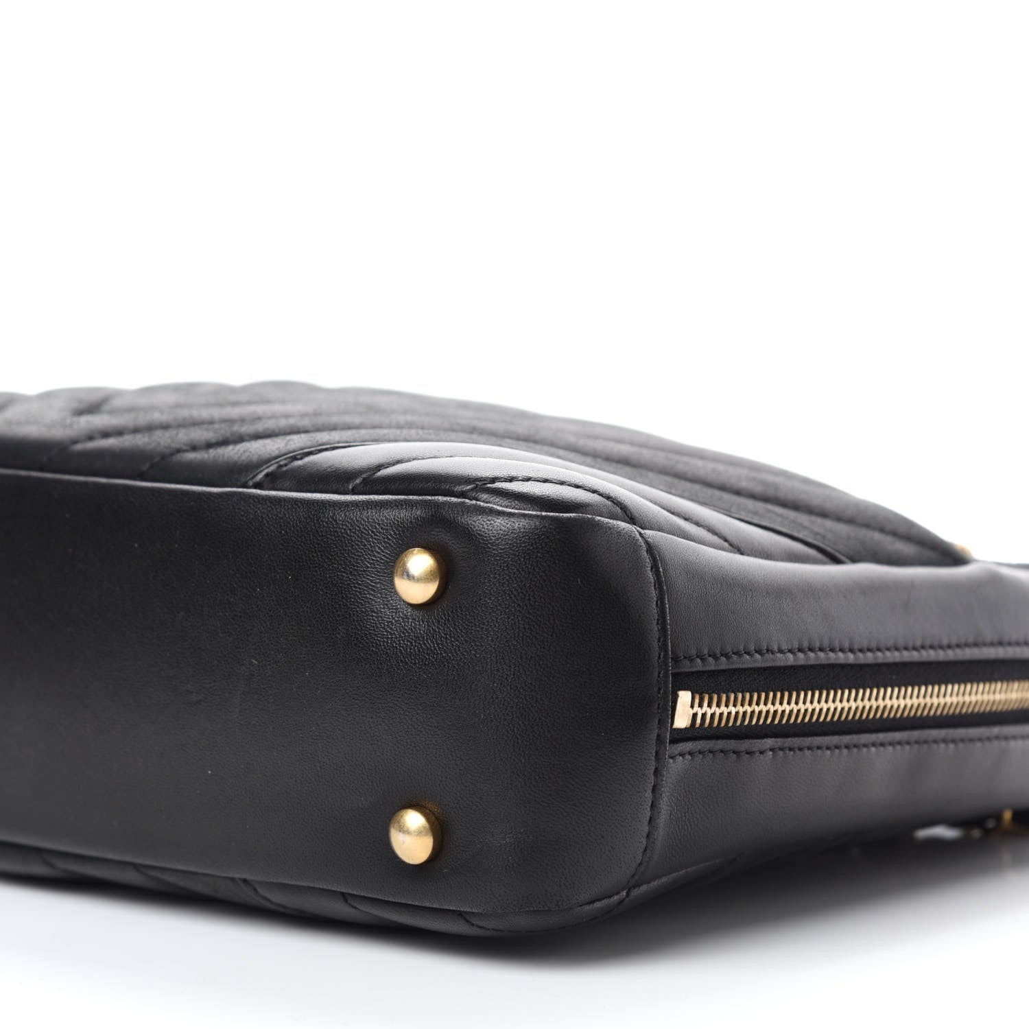 Chanel Lambskin Chevron Quilted Camera Case Black 7 of 10