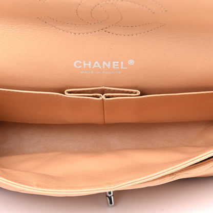 Chanel Lambskin Quilted Two Tone Medium Icons Double Flap Beige 4 of 5