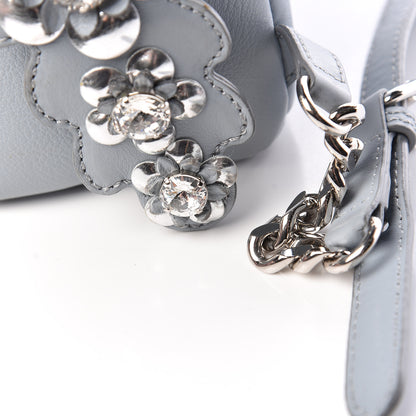 Fendi Vitello Dolce Crystal Flowerland Croc Tail Mini Backpack Grey 19 of 20