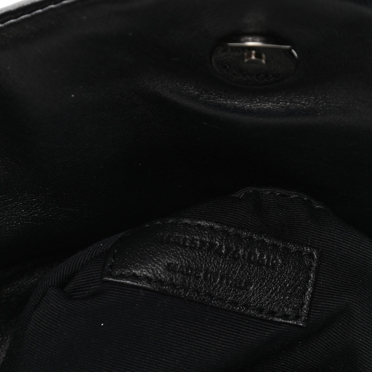 Saint Laurent Lambskin Quilted Small Loulou Puffer Monogram Chain Satchel Black 5 of 9